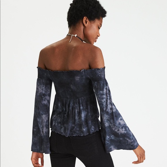 American Eagle Off-the-shoulder Tie Dye Top - Picture 3 of 3